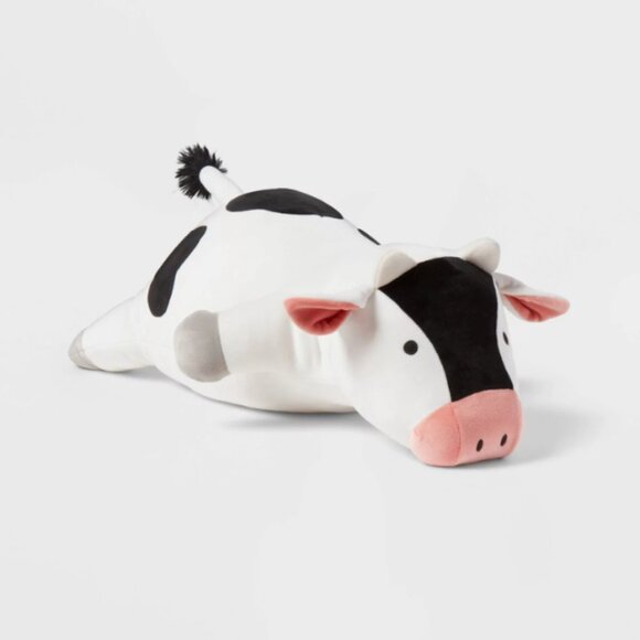 Cow Weighted Plush Kids' Throw Pillow Black/White - Pillowfort - Picture 2 of 5